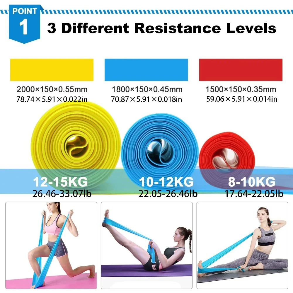 4Pcs/Set Elastic Fitness Bands - Crossfit Workout With Equipment ulasan dan harga